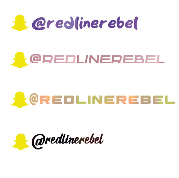 Snapchat Social Media Tag – Chrome Finish (Pair)