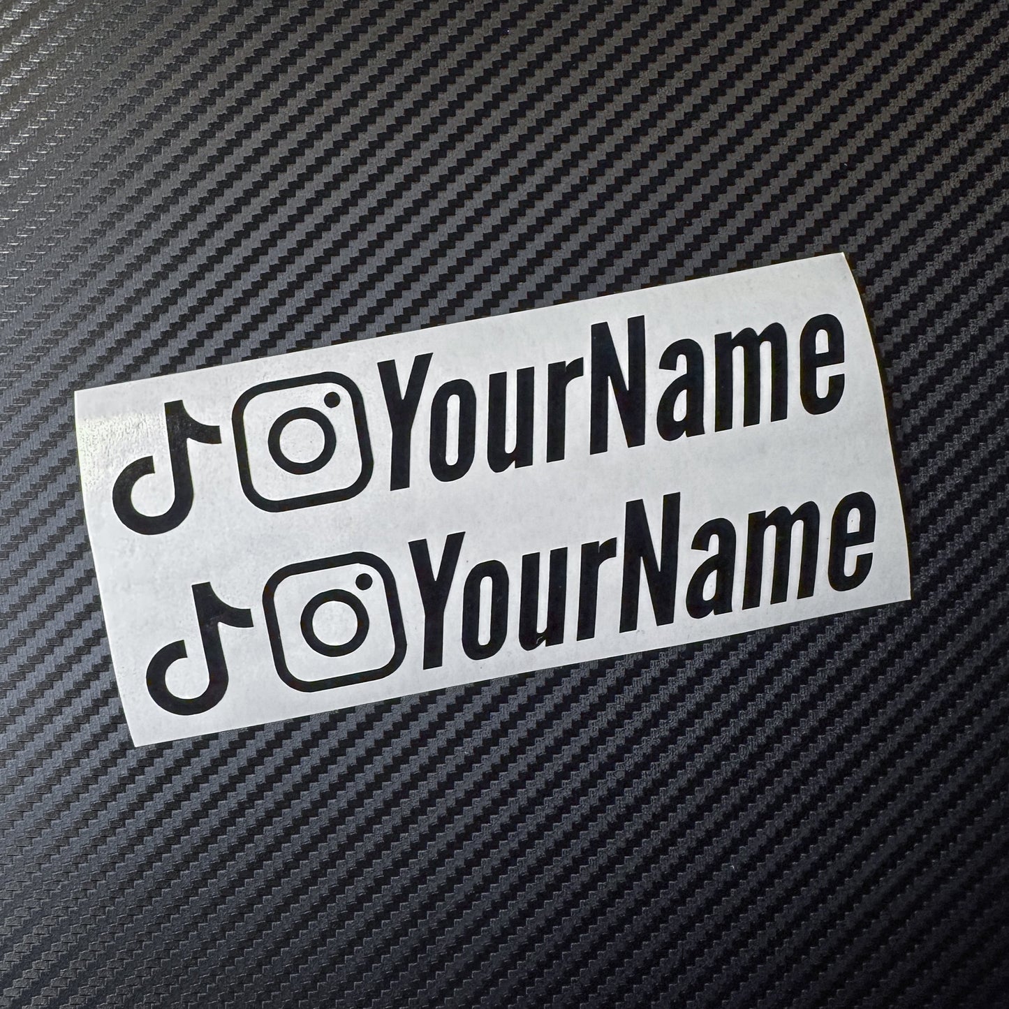TikTok & Instagram Combo Handle Decal – Gloss Finish (Pair)