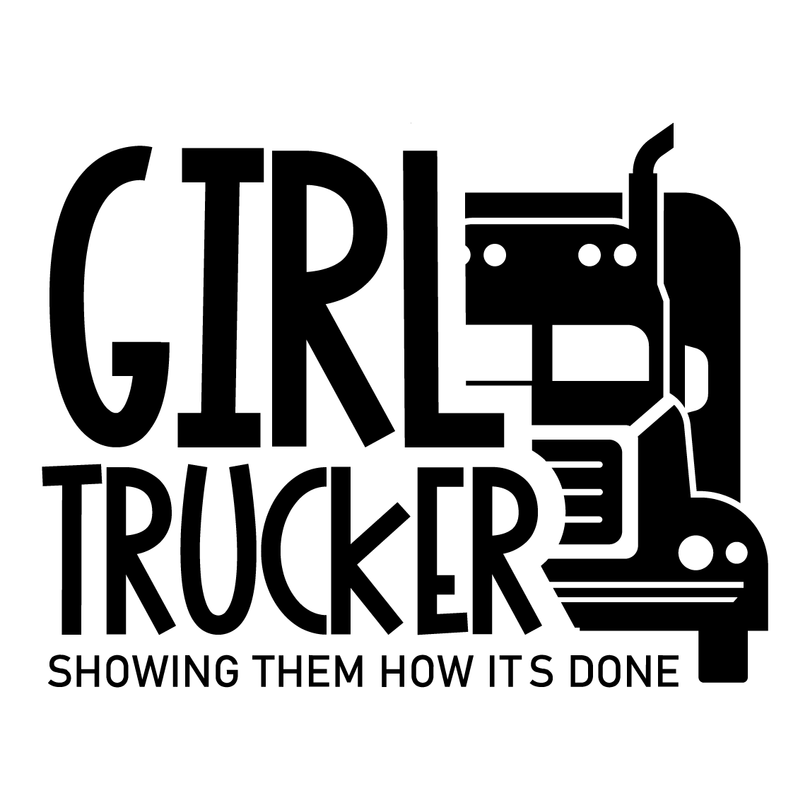 Girl Trucker Showing Them How It's Done