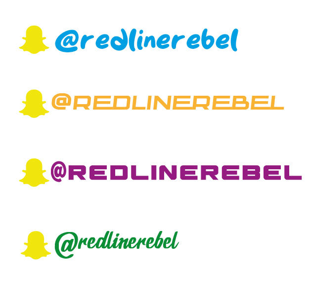 Snapchat Social Media Tag – Gloss Finish (Pair)