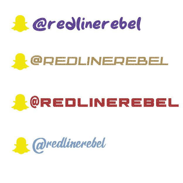 Snapchat Social Media Tag – Metallic Finish (Pair)