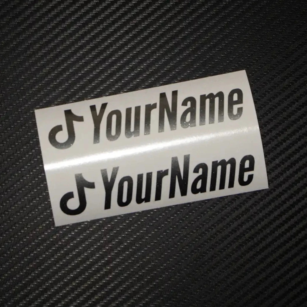 Tiktok Social Media Tag Decals – Metallic Finish (Pair)