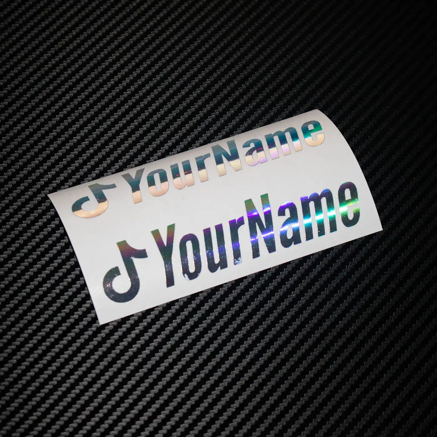 Tiktok Social Media Tag Decals – Chrome Finish (Pair)