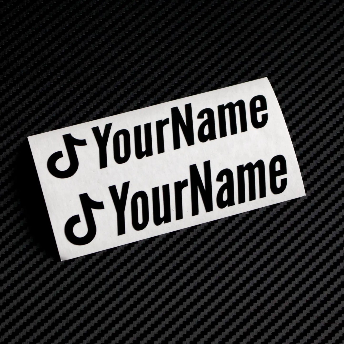 TikTok Handle Decal – Gloss Finish (Pair)