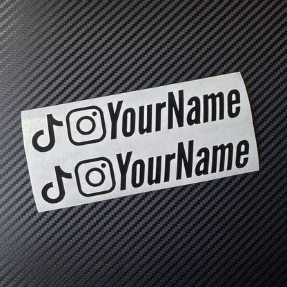 TikTok & Instagram Combo Handle Decal (Pair)
