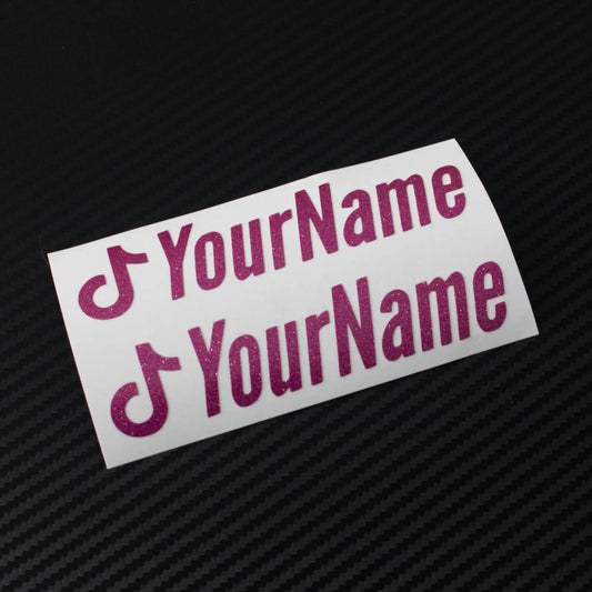 TikTok Handle Decal – Glitter Finish (Pair)