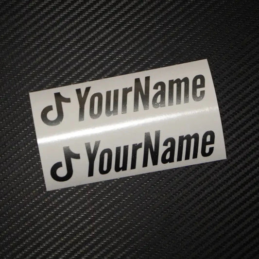 Tiktok Social Media Tag Decals – Metallic Finish (Pair)