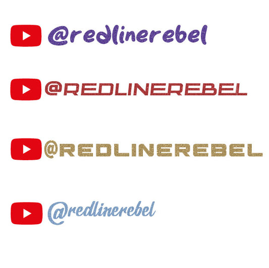 Youtube Social Media Tag Metallic