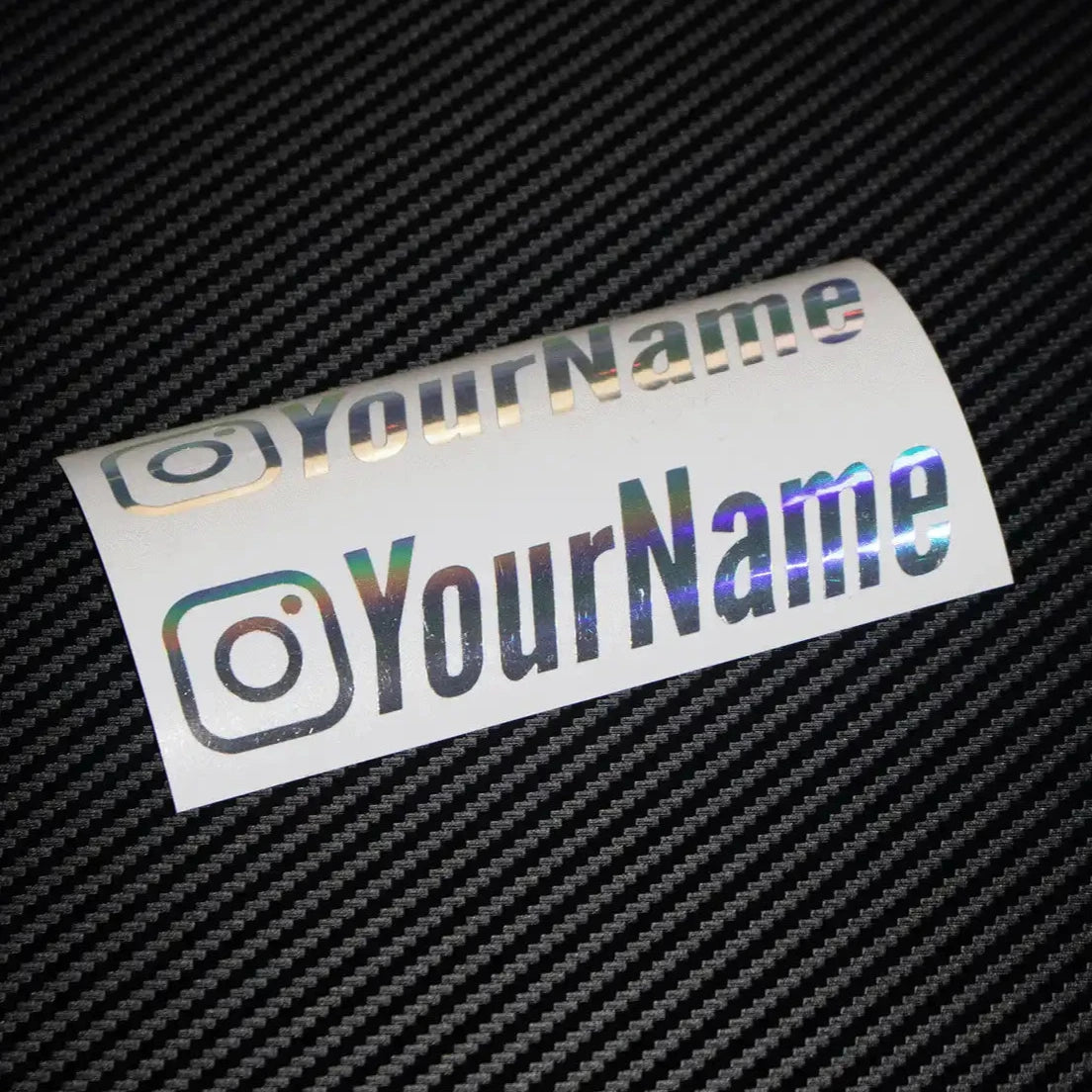 Instagram Social Media Tag – Chrome Finish (Pair)