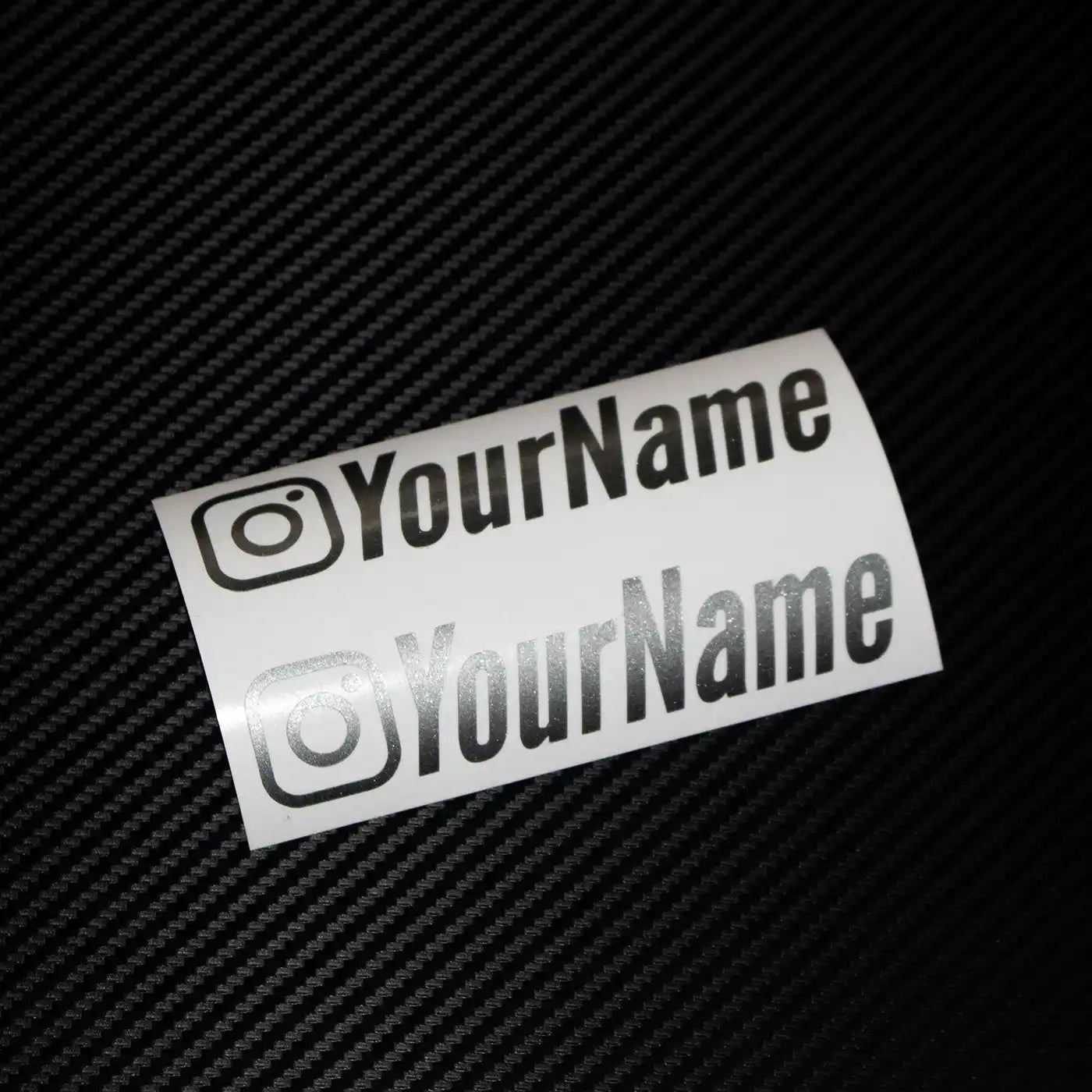 Instagram Social Media Tag – Metallic Finish (Pair)