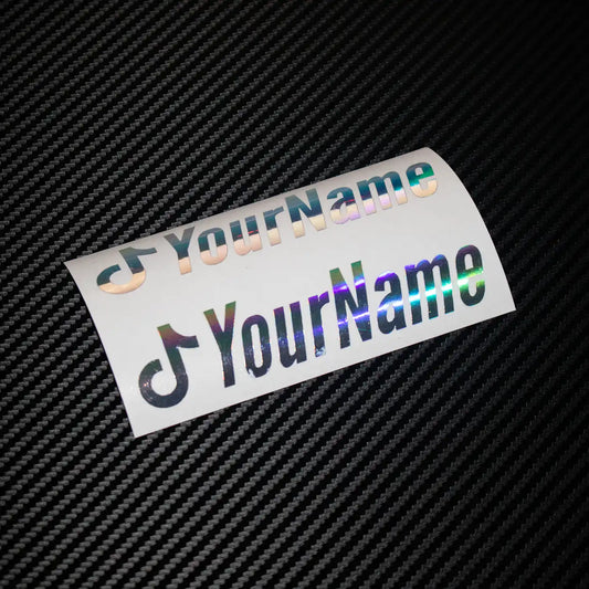 Tiktok Social Media Tag Decals – Chrome Finish (Pair)