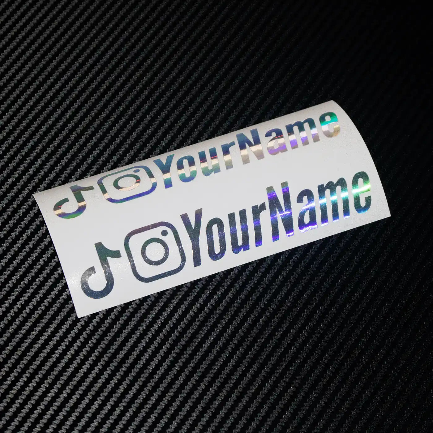 TikTok & Instagram Combo Handle Decal – Chrome Finish (Pair)