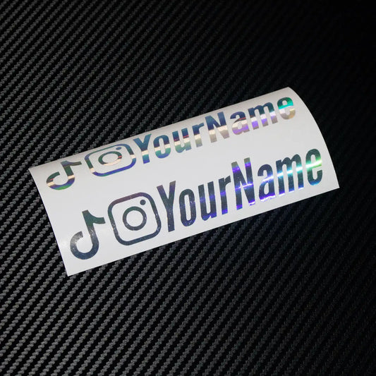 TikTok & Instagram Combo Handle Decal – Chrome Finish (Pair)