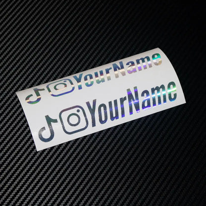 TikTok & Instagram Combo Handle Decal (Pair)