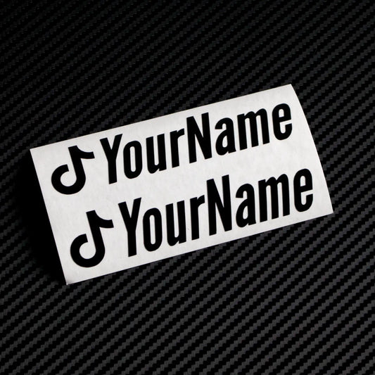 TikTok Handle Decal – Gloss Finish (Pair)
