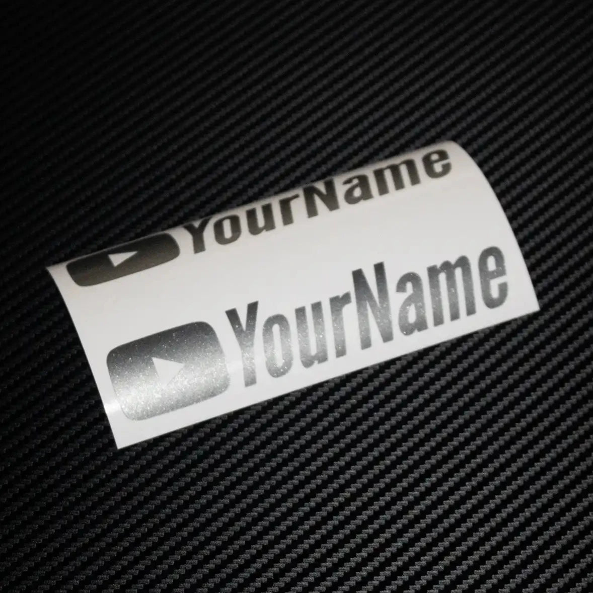 Youtube Social Media Tag – Metallic Finish (Pair)